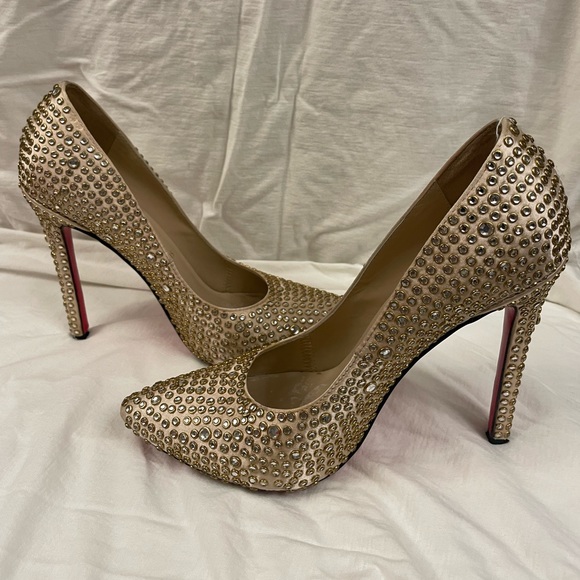 Gold CL “red bottom” shoes - Picture 8 of 12